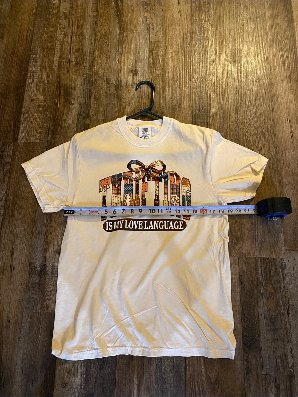 NWOT Comfort Colors White Short Sleeve Tee with Gift Graphic